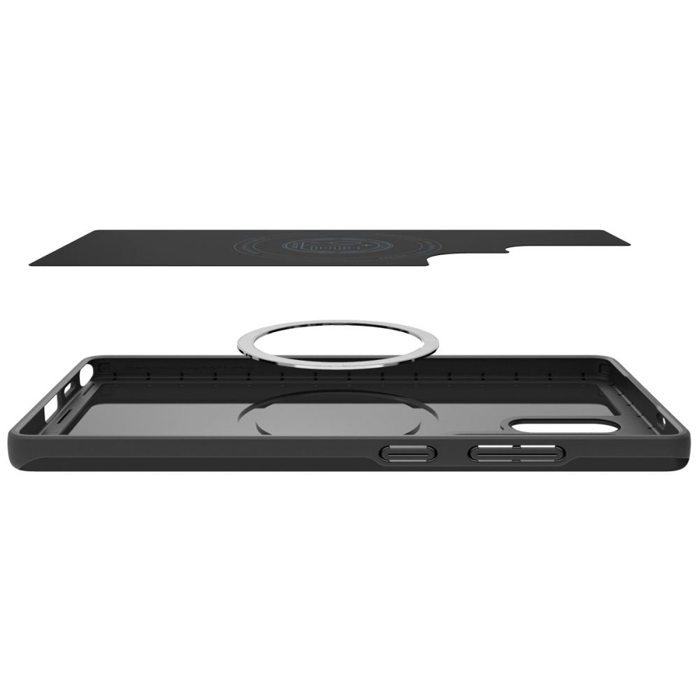 MagSafe-kuori Samsung Galaxy S25 Ultra S938:lle, Spigen, Thin Fit, Musta ACS08946