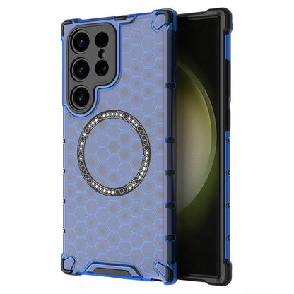 MagSafe-kuori Samsung Galaxy S24 Ultra S928:lle, Techsuit, HoneyComb Shield, Sininen