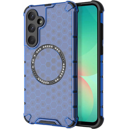 MagSafe Case for Samsung Galaxy A26 A266, Techsuit, HoneyComb Shield, Blue