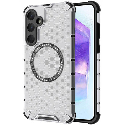 MagSafe Case for Samsung Galaxy A55 5G A556, Techsuit, HoneyComb Shield, White