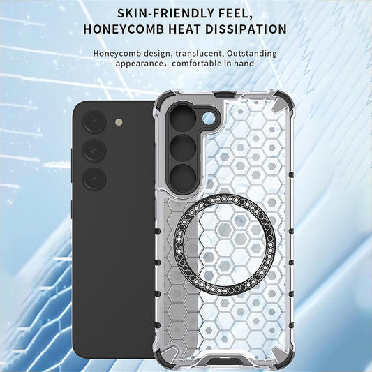 MagSafe-kuori Samsung Galaxy A05 A055:lle, Techsuit, HoneyComb Shield, Valkoinen
