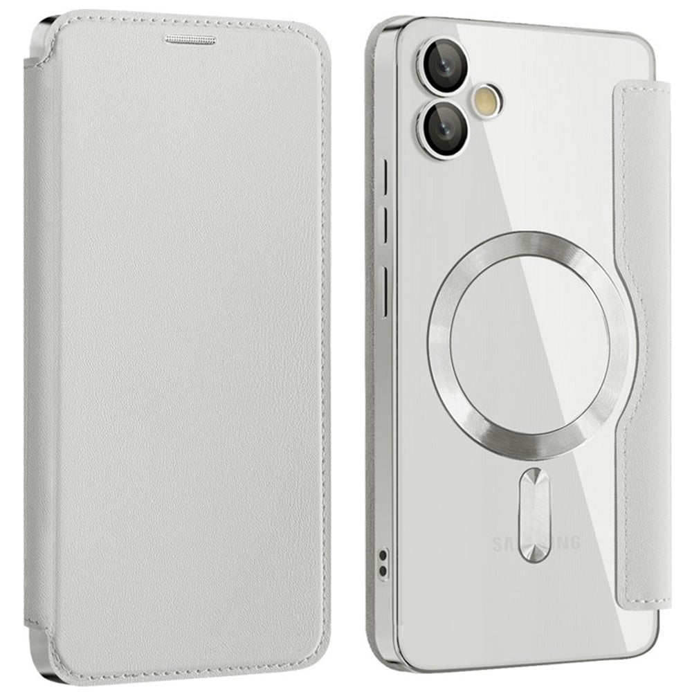 MagSafe-kuori Samsung Galaxy A05 A055:lle, Techsuit, SmartMag Book, Harmaa