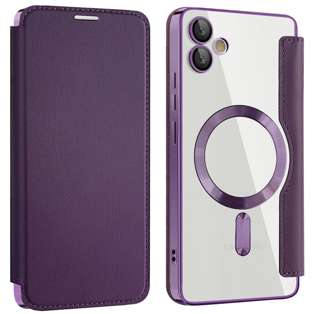 MagSafe-kuori Samsung Galaxy A05 A055:lle, Techsuit, SmartMag Book, Violetti