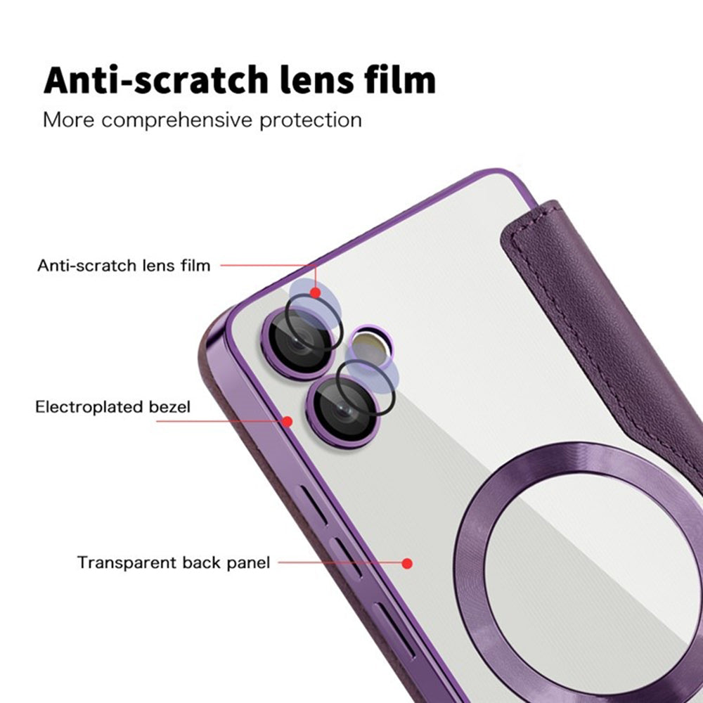 MagSafe-kuori Samsung Galaxy A05 A055:lle, Techsuit, SmartMag Book, Violetti
