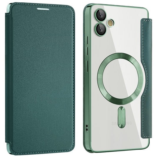 MagSafe-kuori Samsung Galaxy A05 A055:lle, Techsuit, SmartMag Book, Vihreä