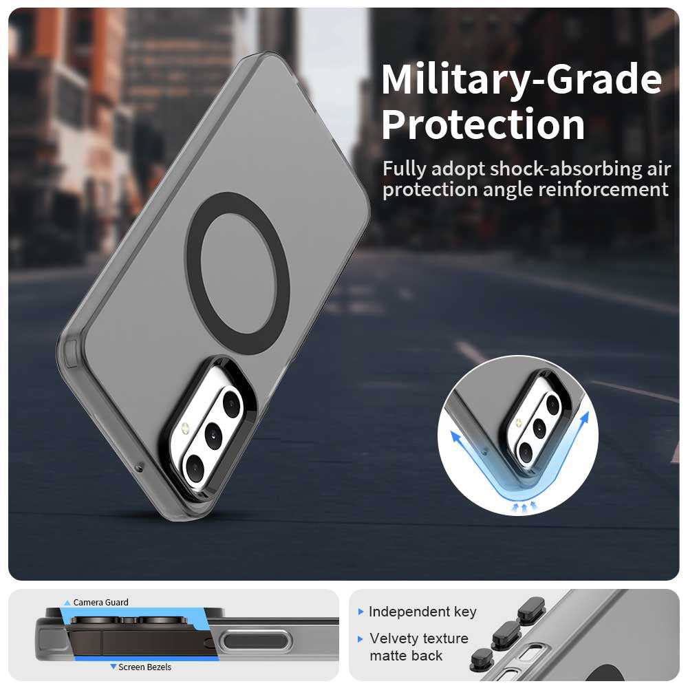 MagSafe-kuori Samsung Galaxy A05s A057:lle, Techsuit, CandyCase, Musta
