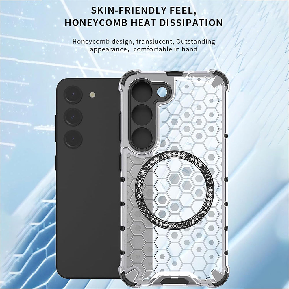 MagSafe Case for Samsung Galaxy A05s A057, Techsuit, HoneyComb Shield, White