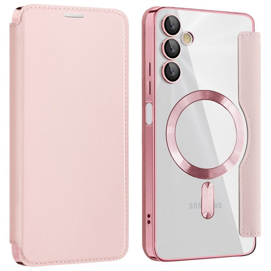 MagSafe-kuori Samsung Galaxy A05s A057:lle, Techsuit, SmartMag Book, Vaaleanpunainen