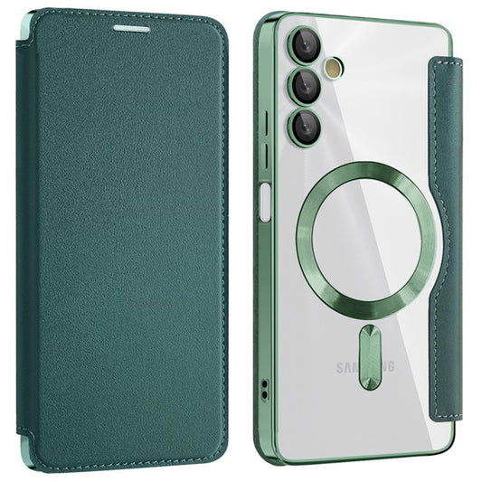 MagSafe-kuori Samsung Galaxy A05s A057:lle, Techsuit, SmartMag Book, Vihreä