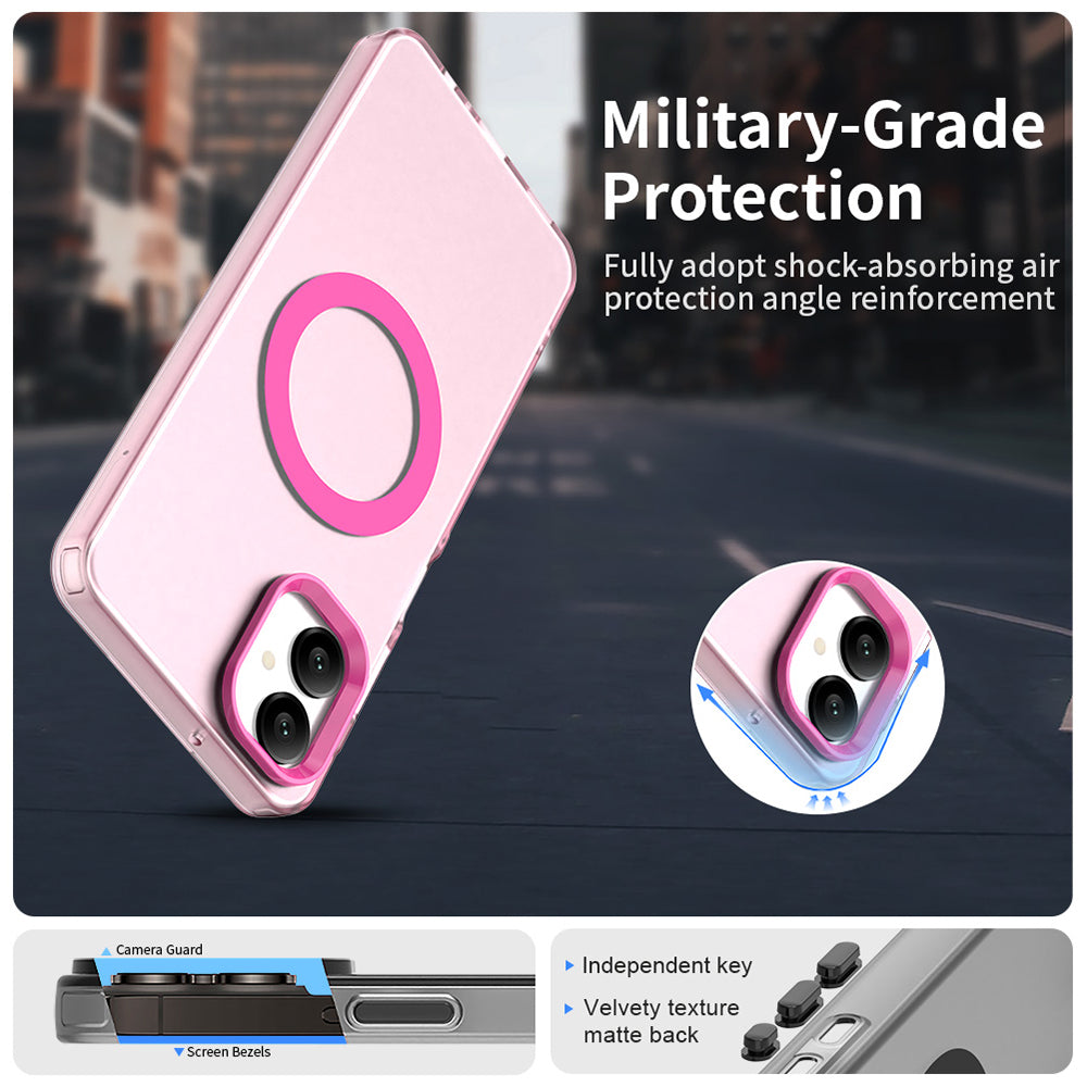 MagSafe-kuori Samsung Galaxy A06 A065:lle, Techsuit, CandyCase, Vaaleanpunainen
