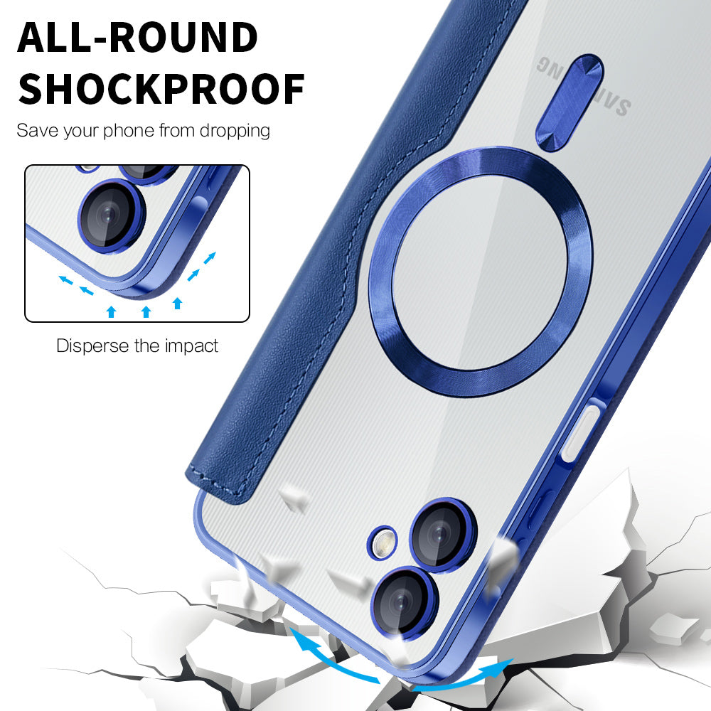 MagSafe-kuori Samsung Galaxy A06 A065:lle, Techsuit, SmartMag Book, Sininen