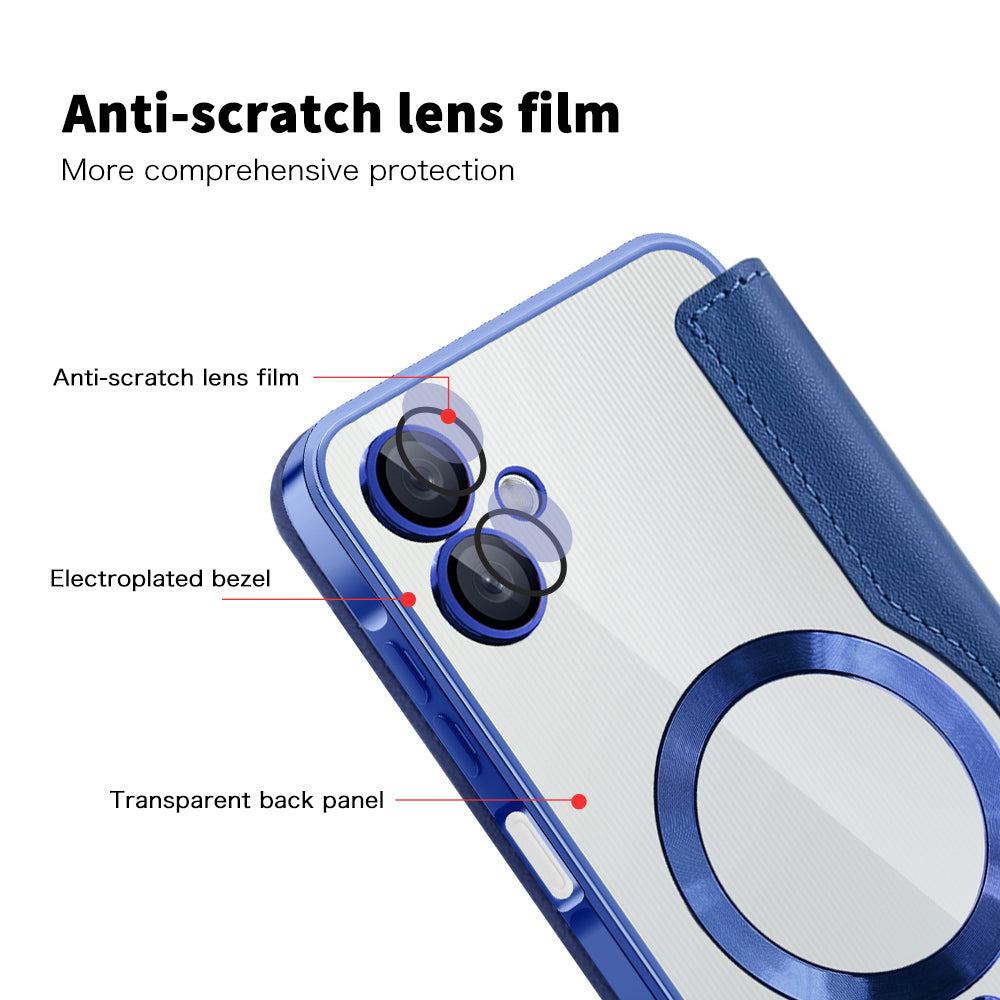 MagSafe-kuori Samsung Galaxy A06 A065:lle, Techsuit, SmartMag Book, Sininen