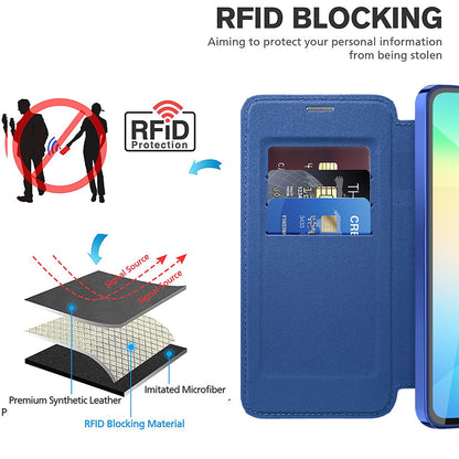 MagSafe-kuori Samsung Galaxy A06 A065:lle, Techsuit, SmartMag Book, Sininen