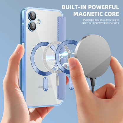 MagSafe-kuori Samsung Galaxy A06 A065:lle, Techsuit, SmartMag Book, Sininen