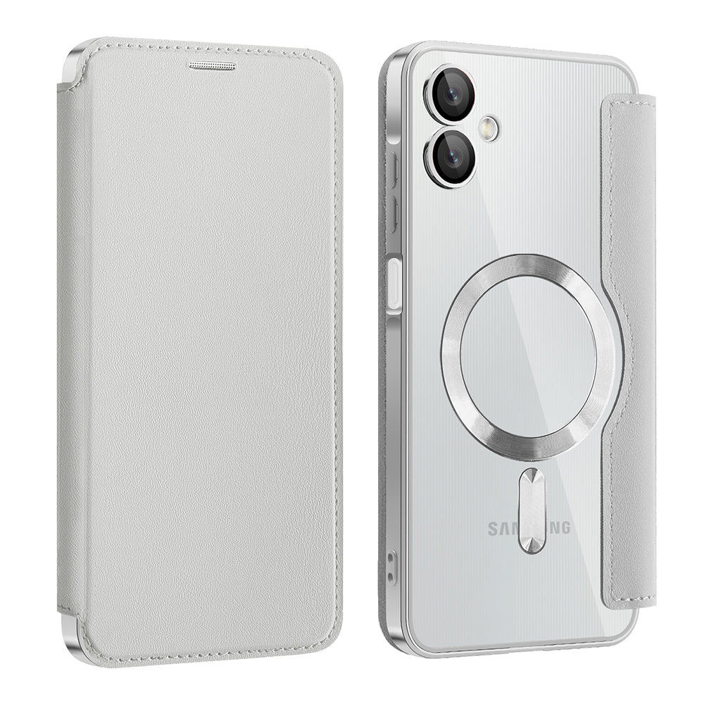MagSafe-kuori Samsung Galaxy A06 A065:lle, Techsuit, SmartMag Book, Harmaa