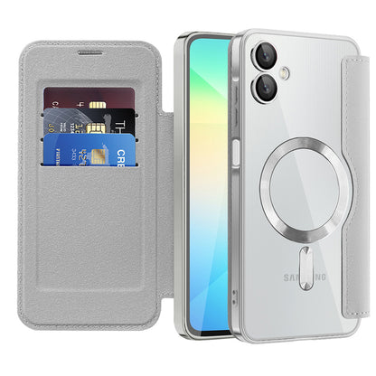 MagSafe-kuori Samsung Galaxy A06 A065:lle, Techsuit, SmartMag Book, Harmaa