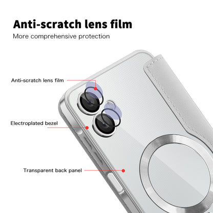 MagSafe-kuori Samsung Galaxy A06 A065:lle, Techsuit, SmartMag Book, Harmaa