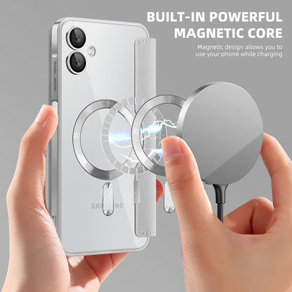 MagSafe-kuori Samsung Galaxy A06 A065:lle, Techsuit, SmartMag Book, Harmaa