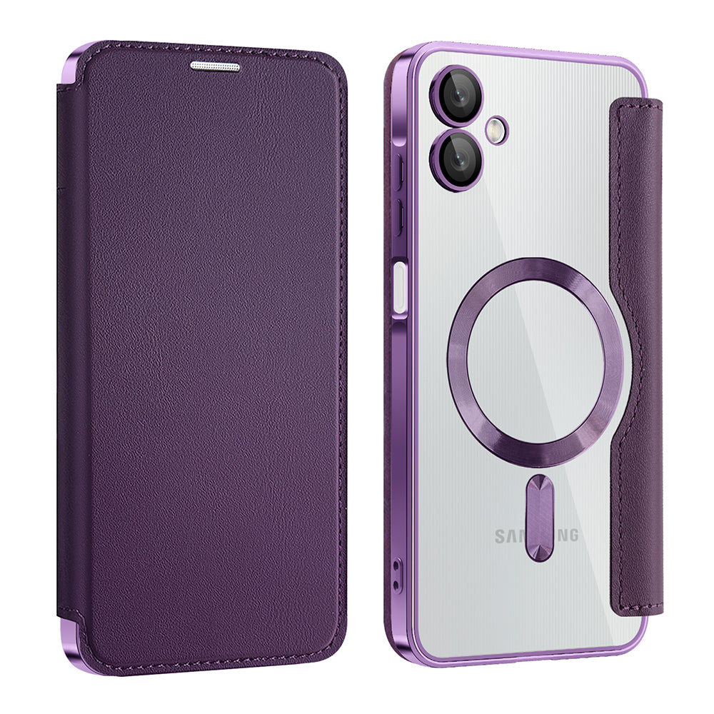 MagSafe-kuori Samsung Galaxy A06 A065:lle, Techsuit, SmartMag Book, Violetti