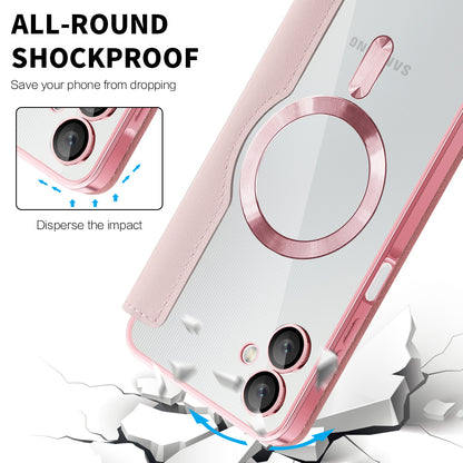 MagSafe-kuori Samsung Galaxy A06 A065:lle, Techsuit, SmartMag Book, Vaaleanpunainen