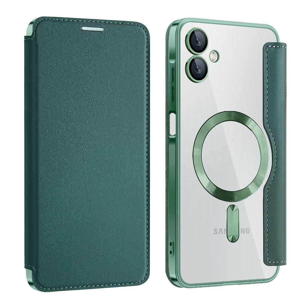 MagSafe-kuori Samsung Galaxy A06 A065:lle, Techsuit, SmartMag Book, Vihreä