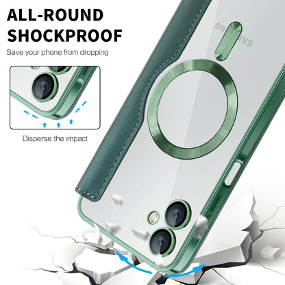 MagSafe-kuori Samsung Galaxy A06 A065:lle, Techsuit, SmartMag Book, Vihreä