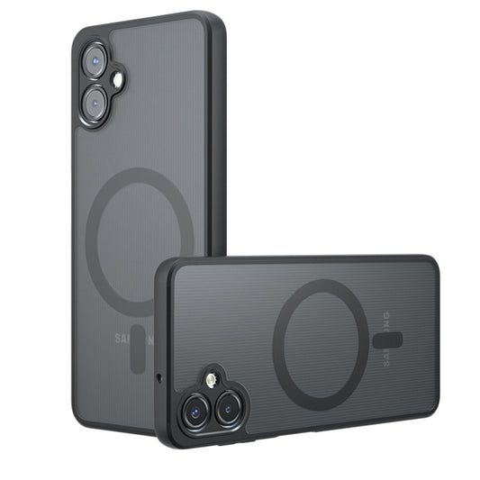 MagSafe-kotelo Samsung Galaxy A07 4G A075:lle, Techsuit, PureFrost, Satinoitu Musta