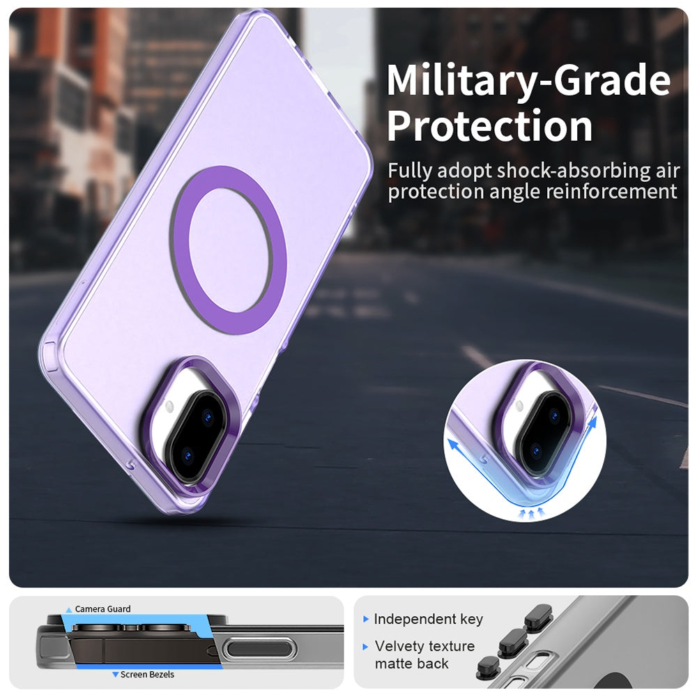 MagSafe-kuori Samsung Galaxy A07 4G A075:lle, Techsuit, CandyCase, Violetti