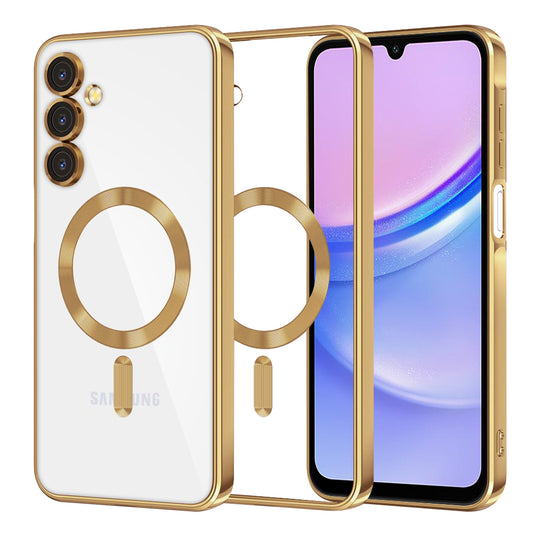 MagSafe-kuori Samsung Galaxy A15 5G A156 / A15 A155:lle, Techsuit, Luxury Crystal, Kultainen