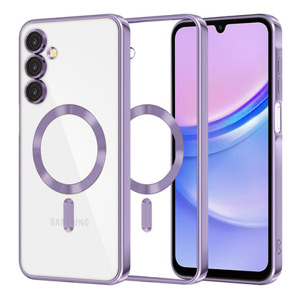 MagSafe-kuori Samsung Galaxy A15 5G A156 / A15 A155:lle, Techsuit, Luxury Crystal, Vaalean violetti