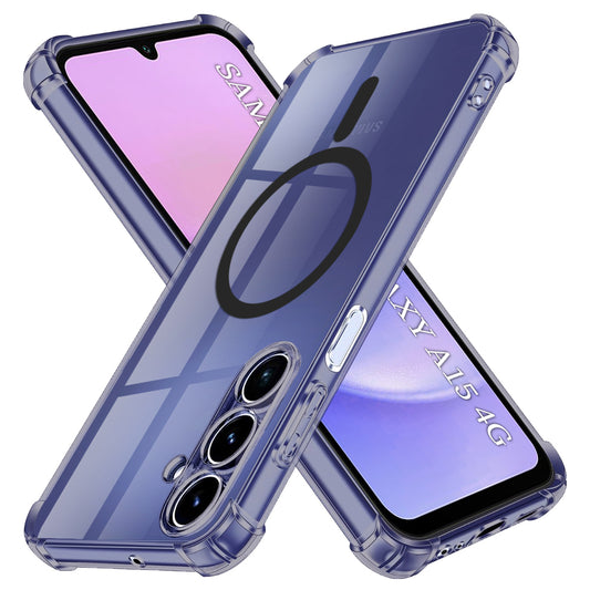 MagSafe-kuori Samsung Galaxy A15 5G A156 / A15 A155, Techsuit, Iskunkestävä Kirkas, Savunharmaa