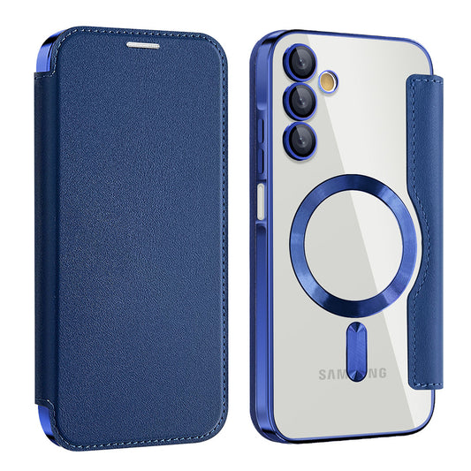 MagSafe-kuori Samsung Galaxy A15 5G A156 / A15 A155:lle, Techsuit, SmartMag Book, Sininen