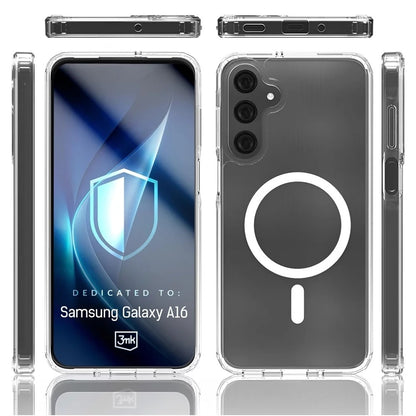 MagSafe-kuori Samsung Galaxy A16 5G A166 / A16 4G A165:lle, 3MK, Armor MagCase, Läpinäkyvä