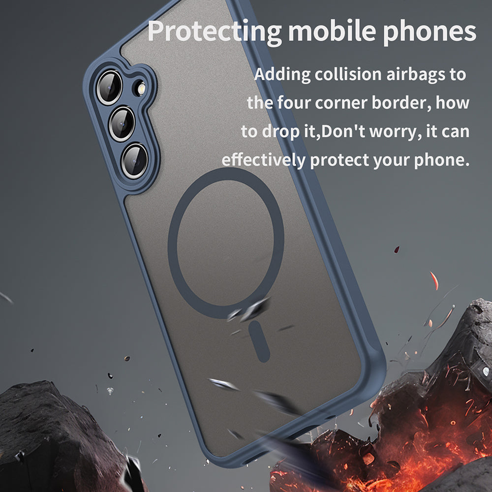 MagSafe Case for Samsung Galaxy A16 5G A166 / A16 4G A165, Techsuit, HaloFrost II, Navy Blue