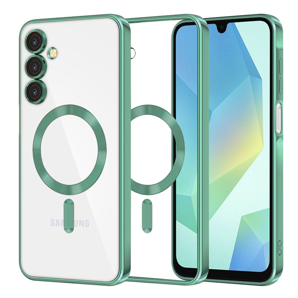 MagSafe-kuori Samsung Galaxy A16 5G A166 / A16 4G A165:lle, Techsuit, Luxury Crystal, Vaaleanvihreä