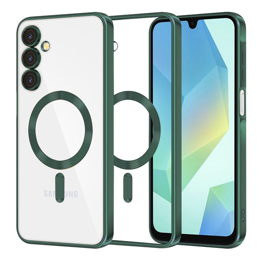 MagSafe-kuori Samsung Galaxy A16 5G A166 / A16 4G A165:lle, Techsuit, Luxury Crystal, Tummanvihreä