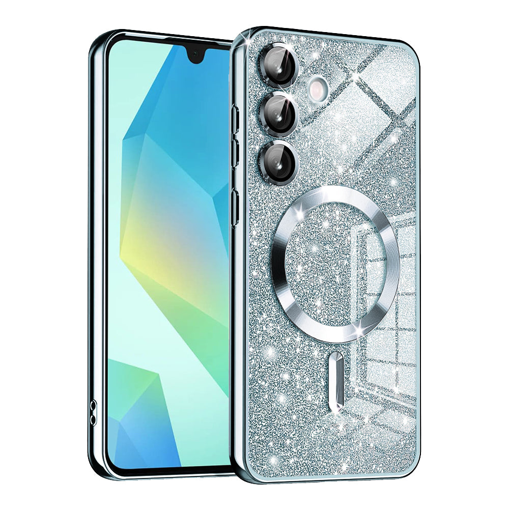 MagSafe-kuori Samsung Galaxy A16 5G A166 / A16 4G A165:lle, Techsuit, Luxury Glitter, Bleu
