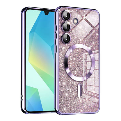 MagSafe-kuori Samsung Galaxy A16 5G A166 / A16 4G A165:lle, Techsuit, Luxury Glitter, Vaaleanvioletti