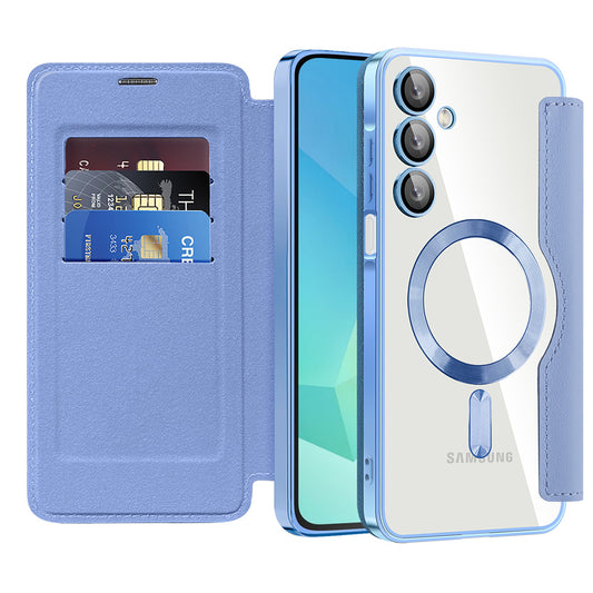 MagSafe-kuori Samsung Galaxy A16 5G A166 / A16 4G A165:lle, Techsuit, SmartMag Book, Sininen
