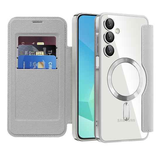 MagSafe-kuori Samsung Galaxy A16 5G A166 / A16 4G A165:lle, Techsuit, SmartMag Book, Harmaa