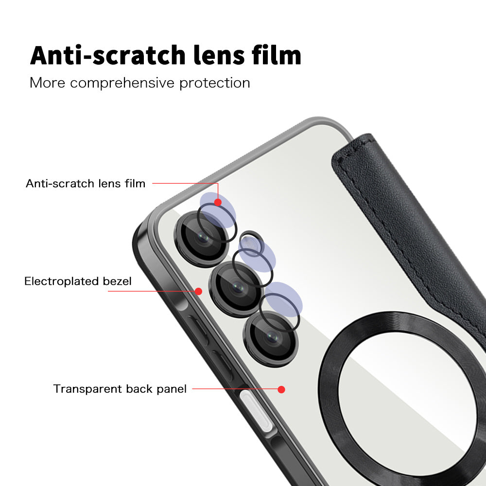 MagSafe-kuori Samsung Galaxy A16 5G A166 / A16 4G A165:lle, Techsuit, SmartMag Book, Musta