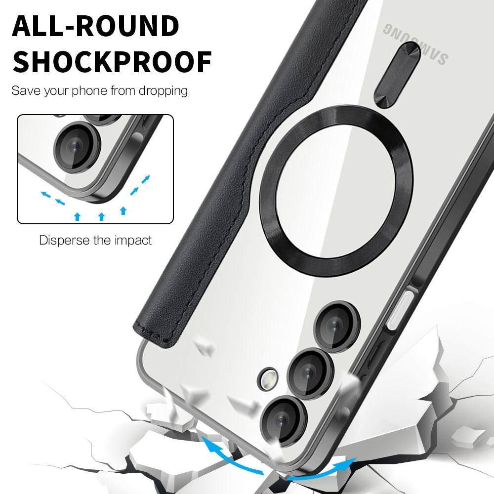 MagSafe-kuori Samsung Galaxy A16 5G A166 / A16 4G A165:lle, Techsuit, SmartMag Book, Musta