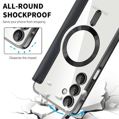 MagSafe-kuori Samsung Galaxy A16 5G A166 / A16 4G A165:lle, Techsuit, SmartMag Book, Musta