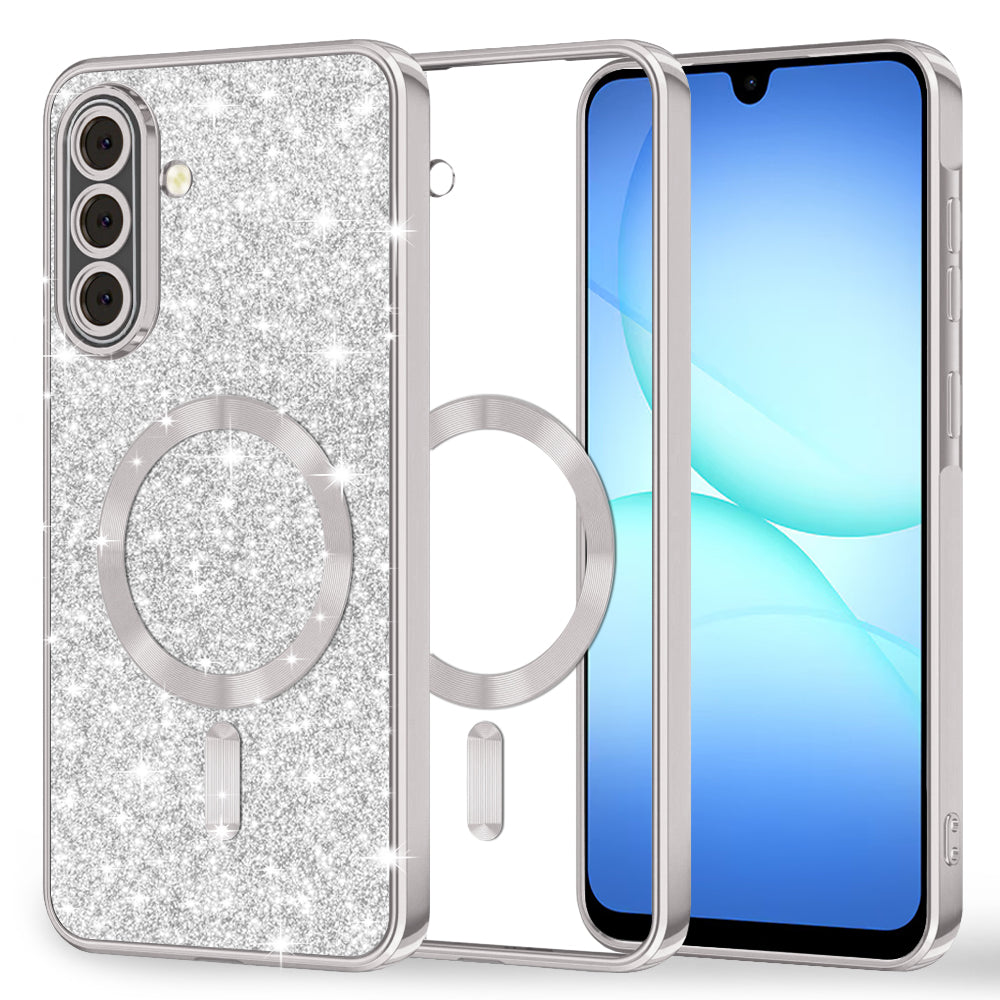 MagSafe-kuori Samsung Galaxy A17 4G / A17 5G:lle, Techsuit, Luxury Glitter, Hopea