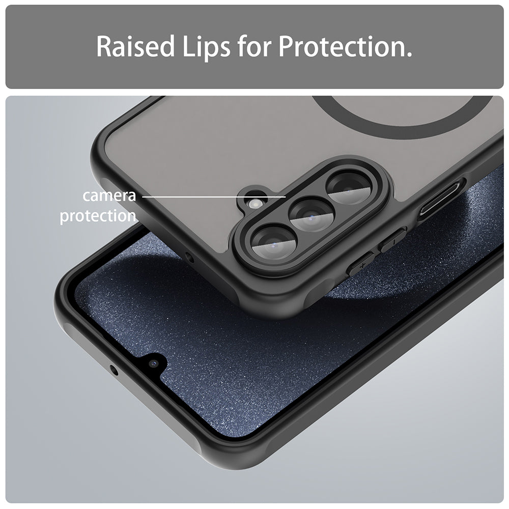 MagSafe-kuori Samsung Galaxy A17 5G:lle, Techsuit, HaloFrost II, Musta
