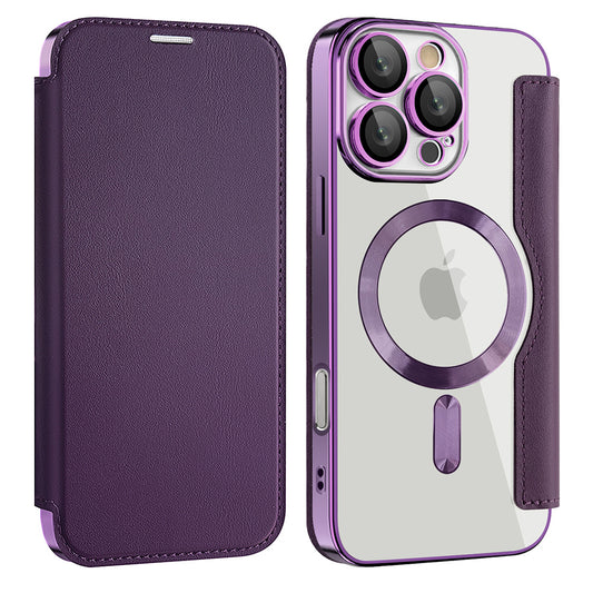 MagSafe-kuori Samsung Galaxy A17 5G:lle, Techsuit, SmartMag Book, Violetti