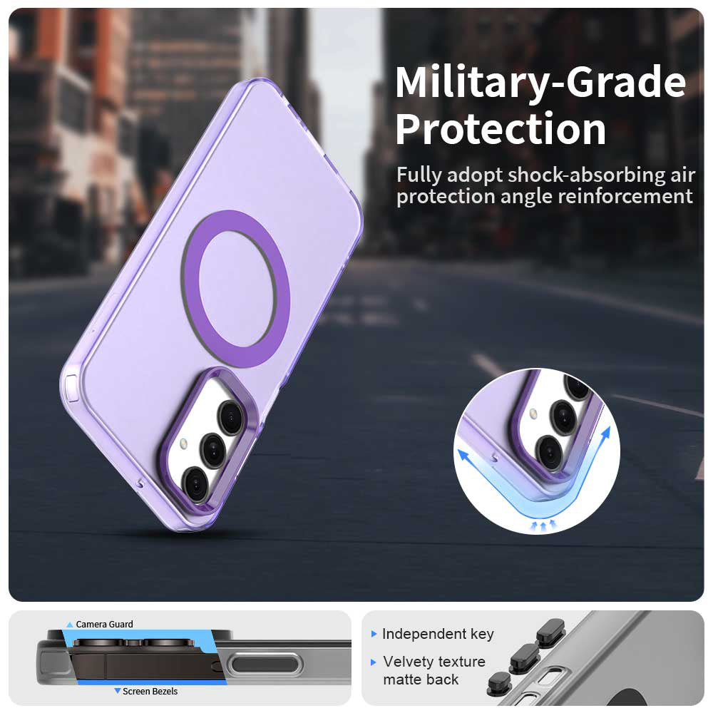 MagSafe-kuori Samsung Galaxy A25 A256:lle, Techsuit, CandyCase, Violetti