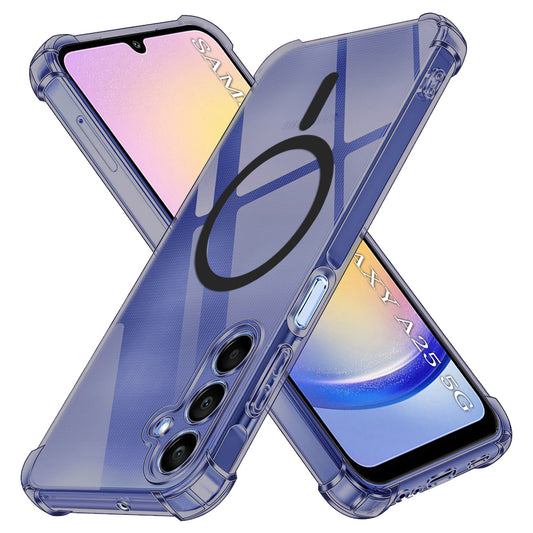 MagSafe-kuori Samsung Galaxy A25 A256:lle, Techsuit, Iskunkestävä Kirkas, Savunvärinen