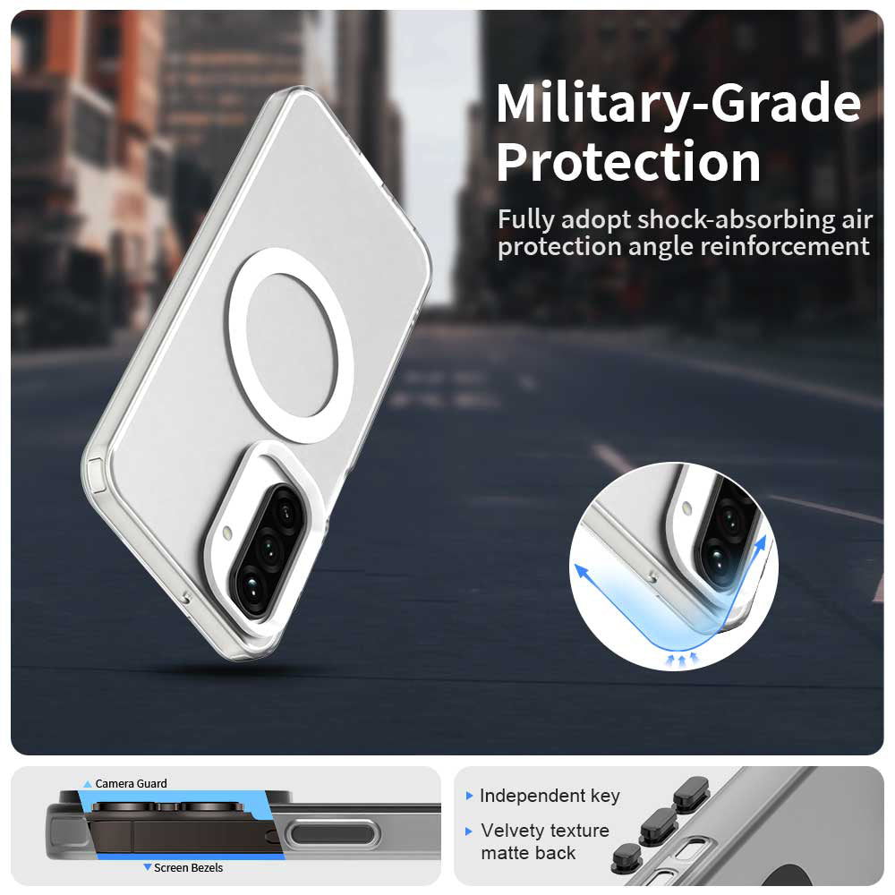 MagSafe-kuori Samsung Galaxy A26 A266:lle, Techsuit, CandyCase, Valkoinen