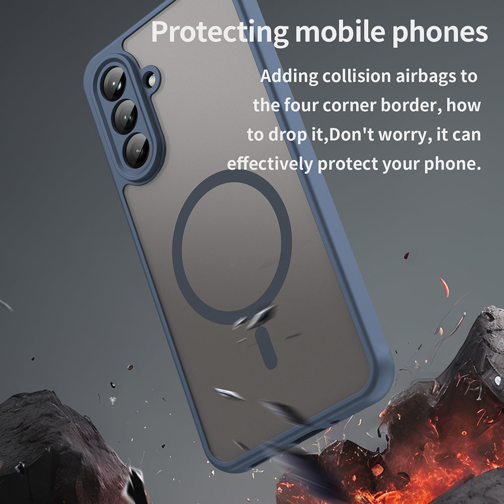 MagSafe-kuori Samsung Galaxy A26 A266:lle, Techsuit, HaloFrost II, Laivastonsininen